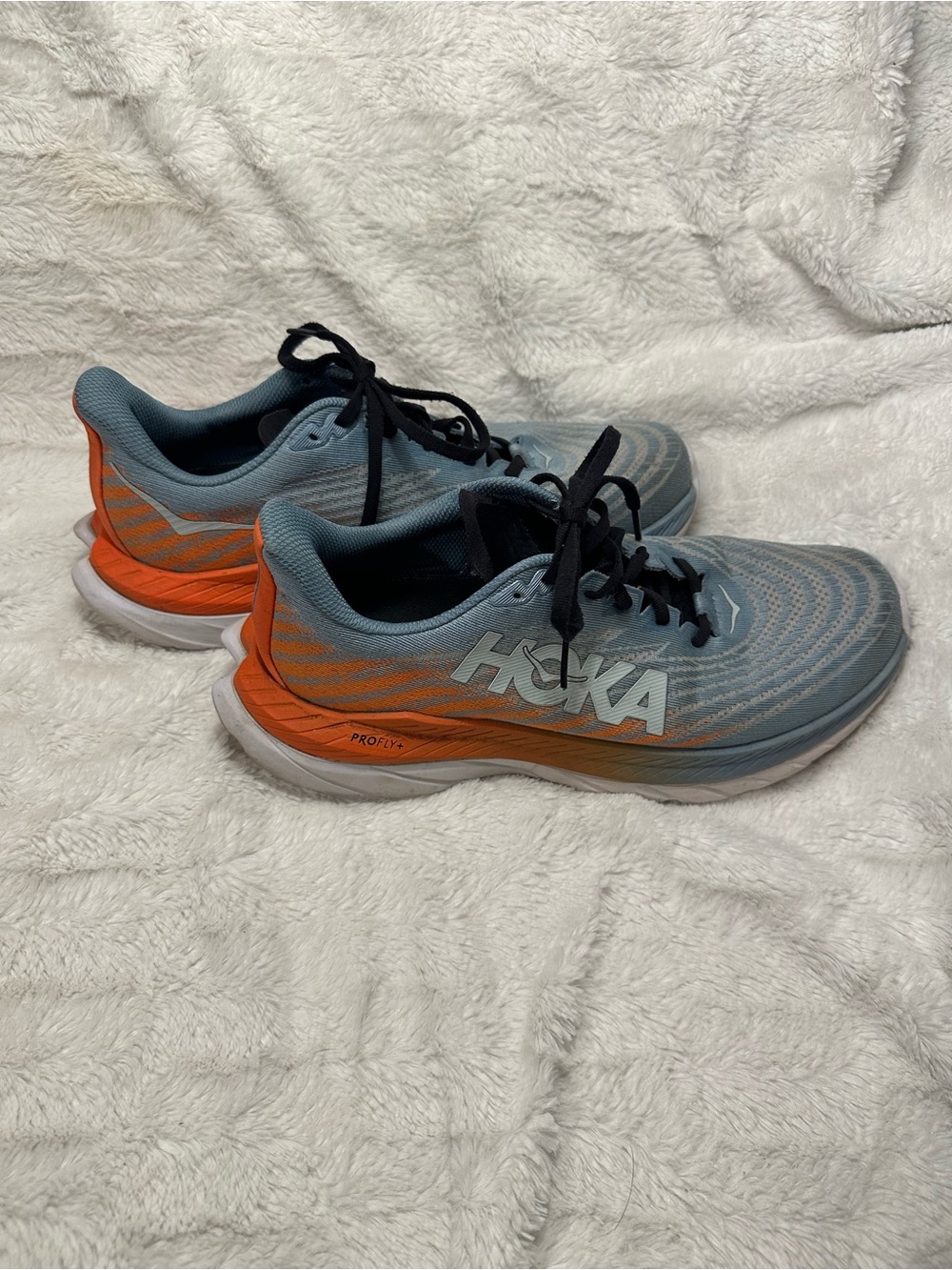 Hoka One One Men's Blue and Orange Road Running Shoes